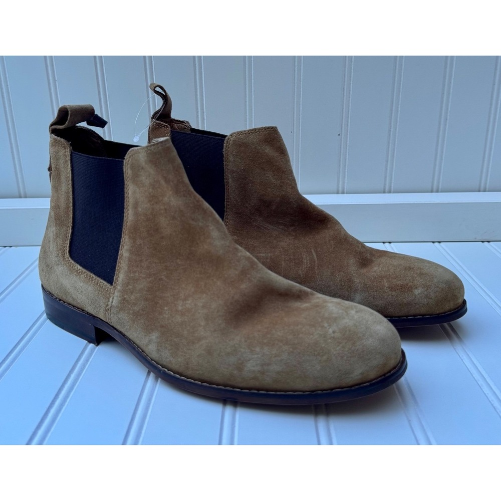 Rustic Asphalt Here Today Tan Suede Chelsea Boots Mens Size 41 M Ankle Boots